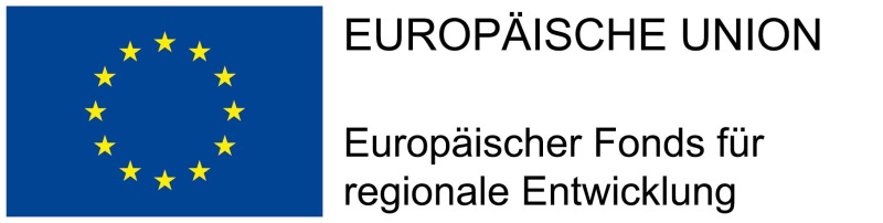 Das Projekt wird gefördert durch die Europäische Union über den Europäischen Fonds für regionale Entwicklung (EFRE).